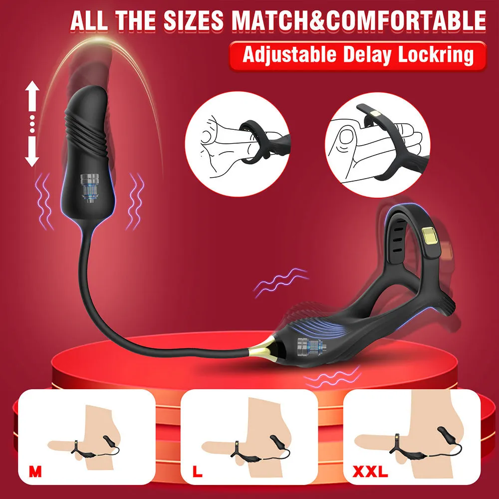 3 in 1 Vibrating Cock Ring Prostate Vibrator with Remote