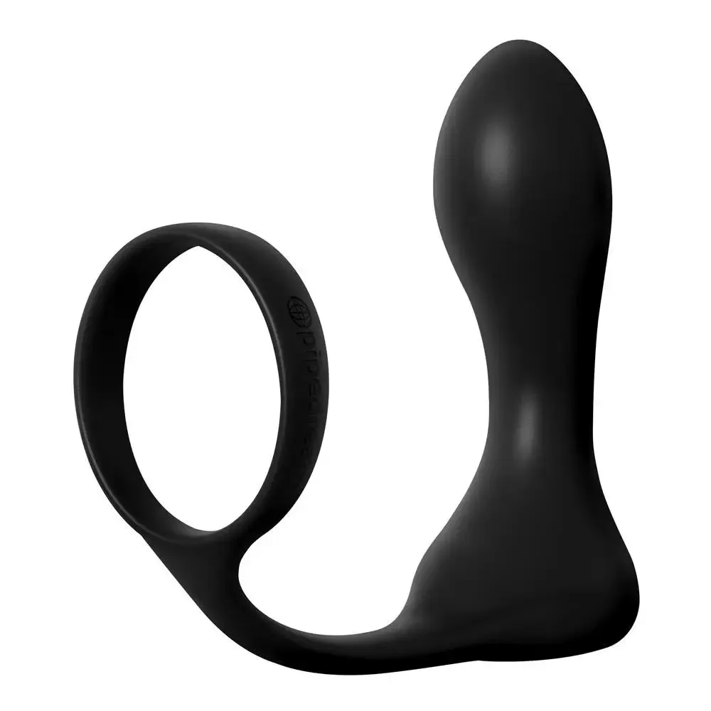 4.5-inch Pipedream Silicone Rechargeable Butt Plug with Stretchy Cock Ring