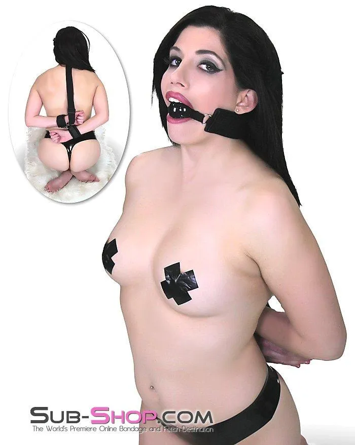 9814M      Ball Gag and Connected Wrist Restraint System