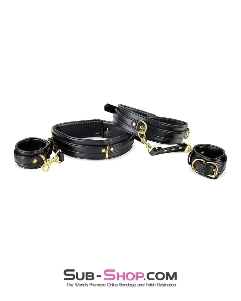 9990M      Gold Standard Supple Thigh Cuffs with Wrist Cuffs and Connections Set