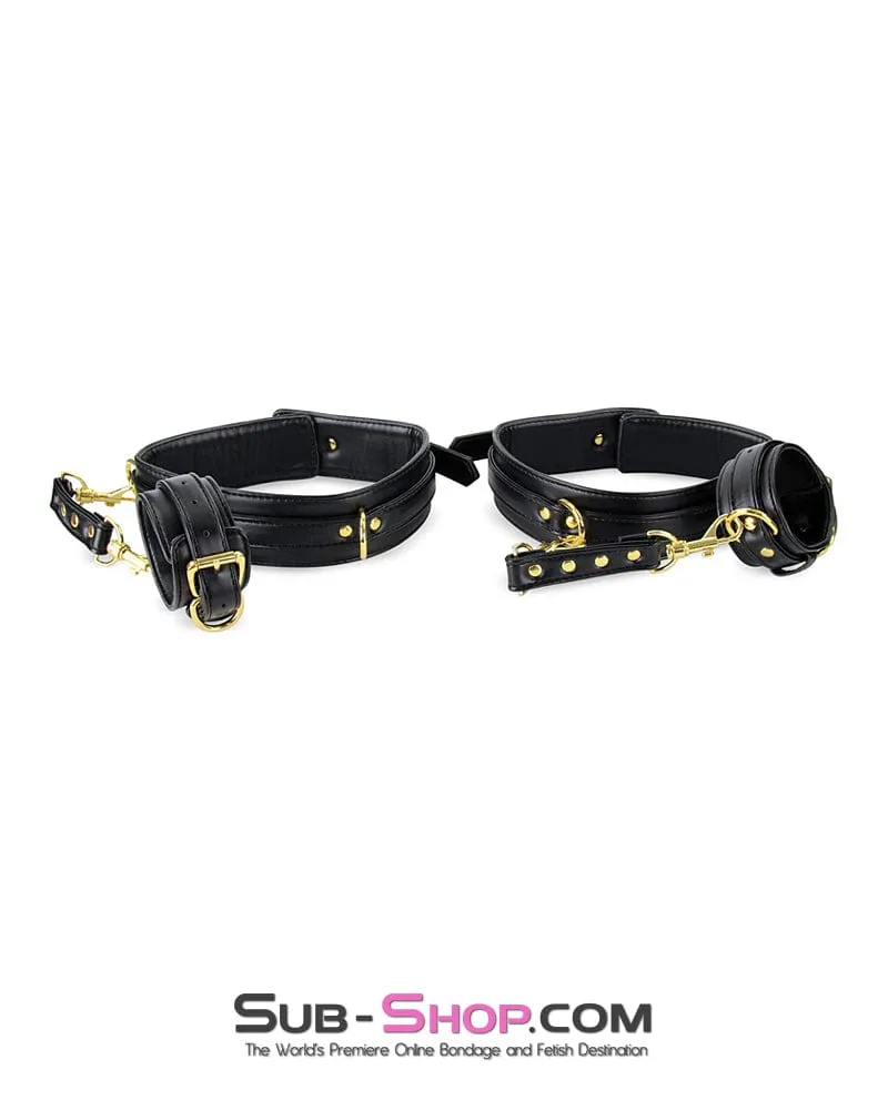 9990M      Gold Standard Supple Thigh Cuffs with Wrist Cuffs and Connections Set