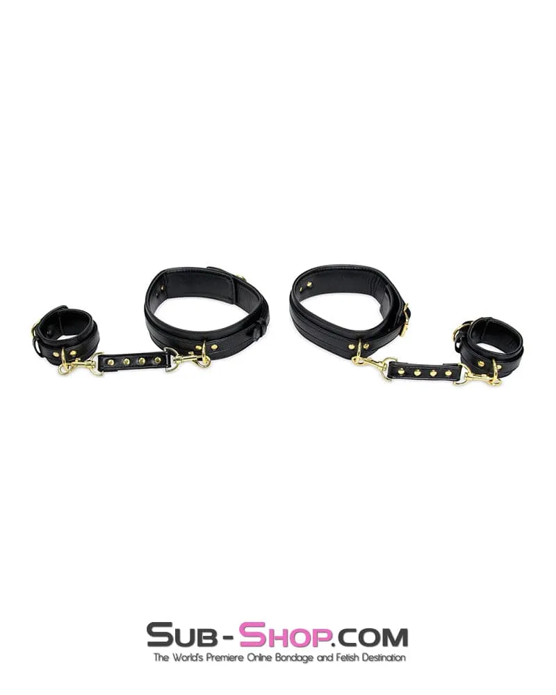 9990M      Gold Standard Supple Thigh Cuffs with Wrist Cuffs and Connections Set