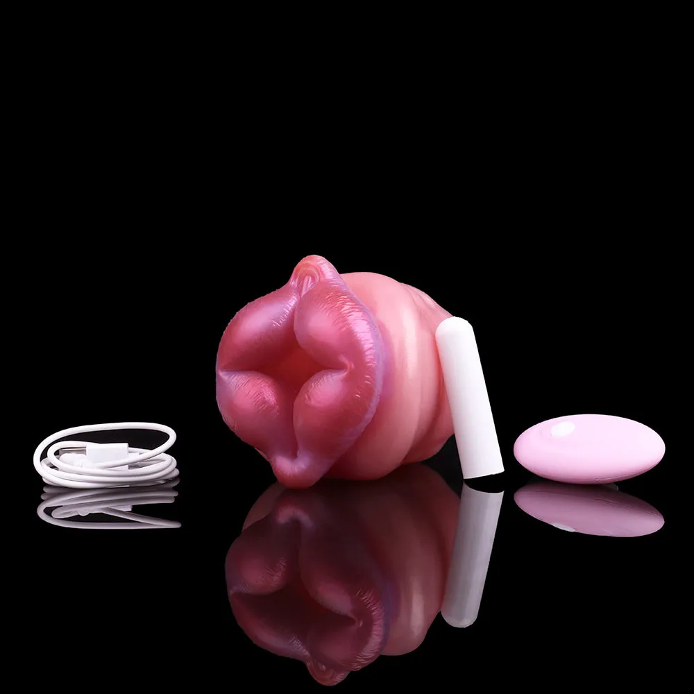 Bear Pussy Male Masturbator - Remote Control Vibrating Bullet Penis Masturbation Sex Toy for Men