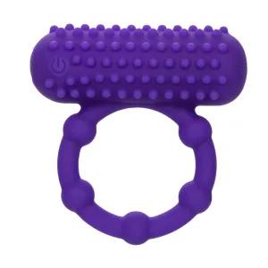 California Exotic Silicone Purple Rechargeable Cock Ring with Beads