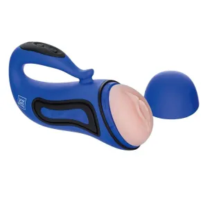 Colt Blue Rechargeable Vibrating Pocket Pussy with 30-functions for Men