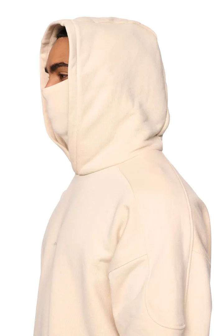 Discreet Mask Hoodie Beige