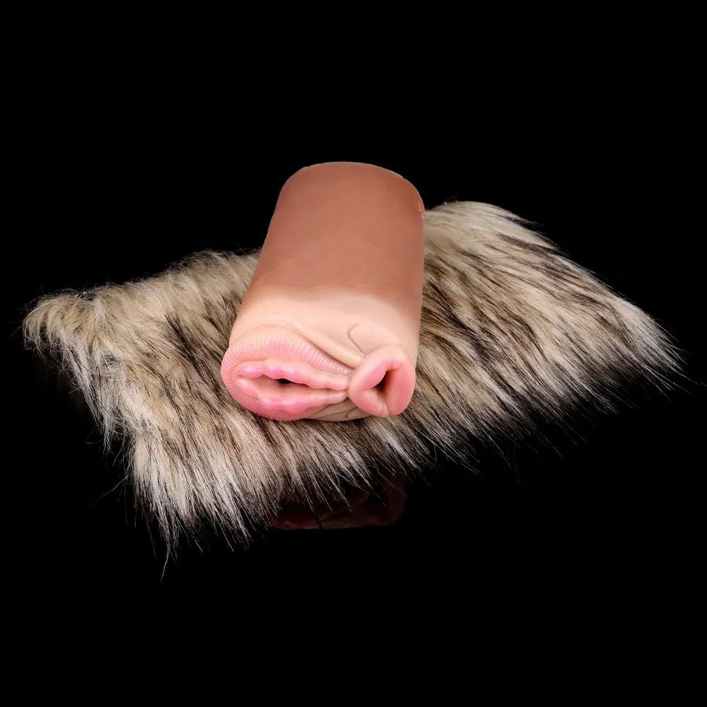 Sure! Here is an optimized title for the e-commerce product with appropriate modifiers:

Realistic Fur-Lined Animal Design Pocket Pussy - Premium Donkey-Themed Masturbation Cup