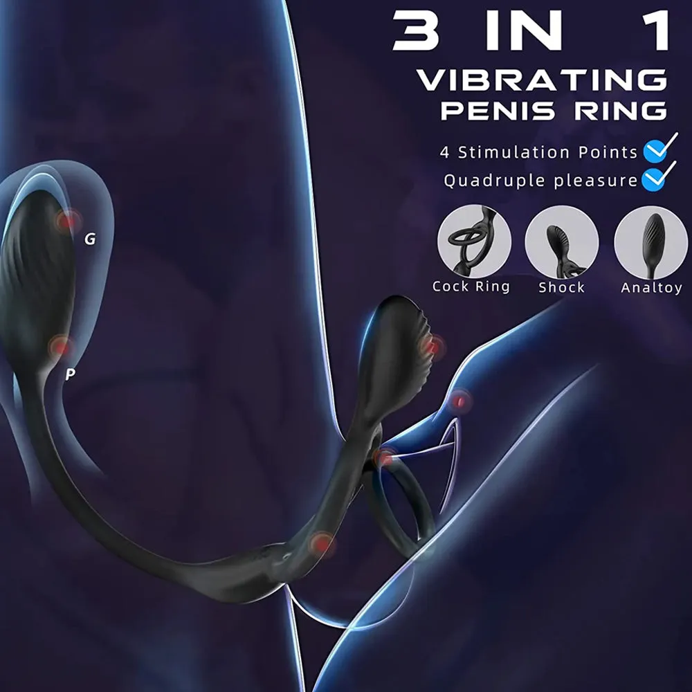 Double Ring Vibrating Egg Vibrator Cock Ring Remote Control