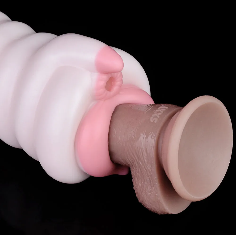 Fantasy Silicone Pocket Pussy Sex Toy for Men - Big Sprial Soft Double Vaginal Penis Massasger