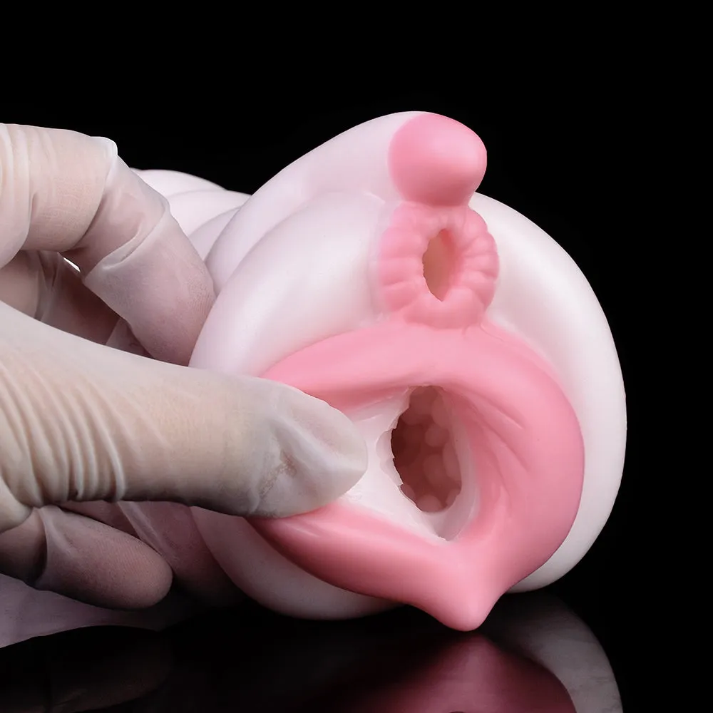 Fantasy Silicone Pocket Pussy Sex Toy for Men - Big Sprial Soft Double Vaginal Penis Massasger