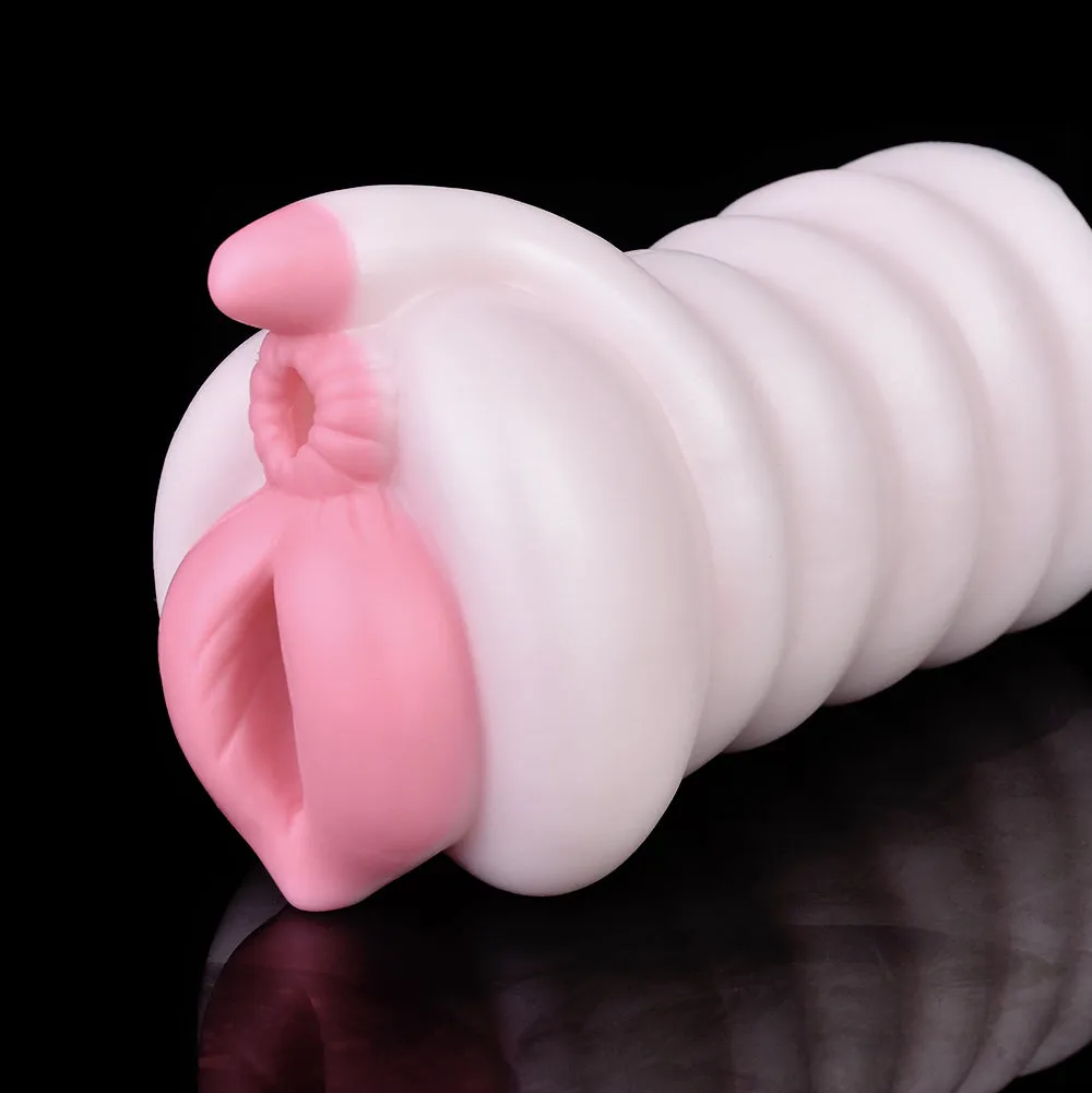 Fantasy Silicone Pocket Pussy Sex Toy for Men - Big Sprial Soft Double Vaginal Penis Massasger