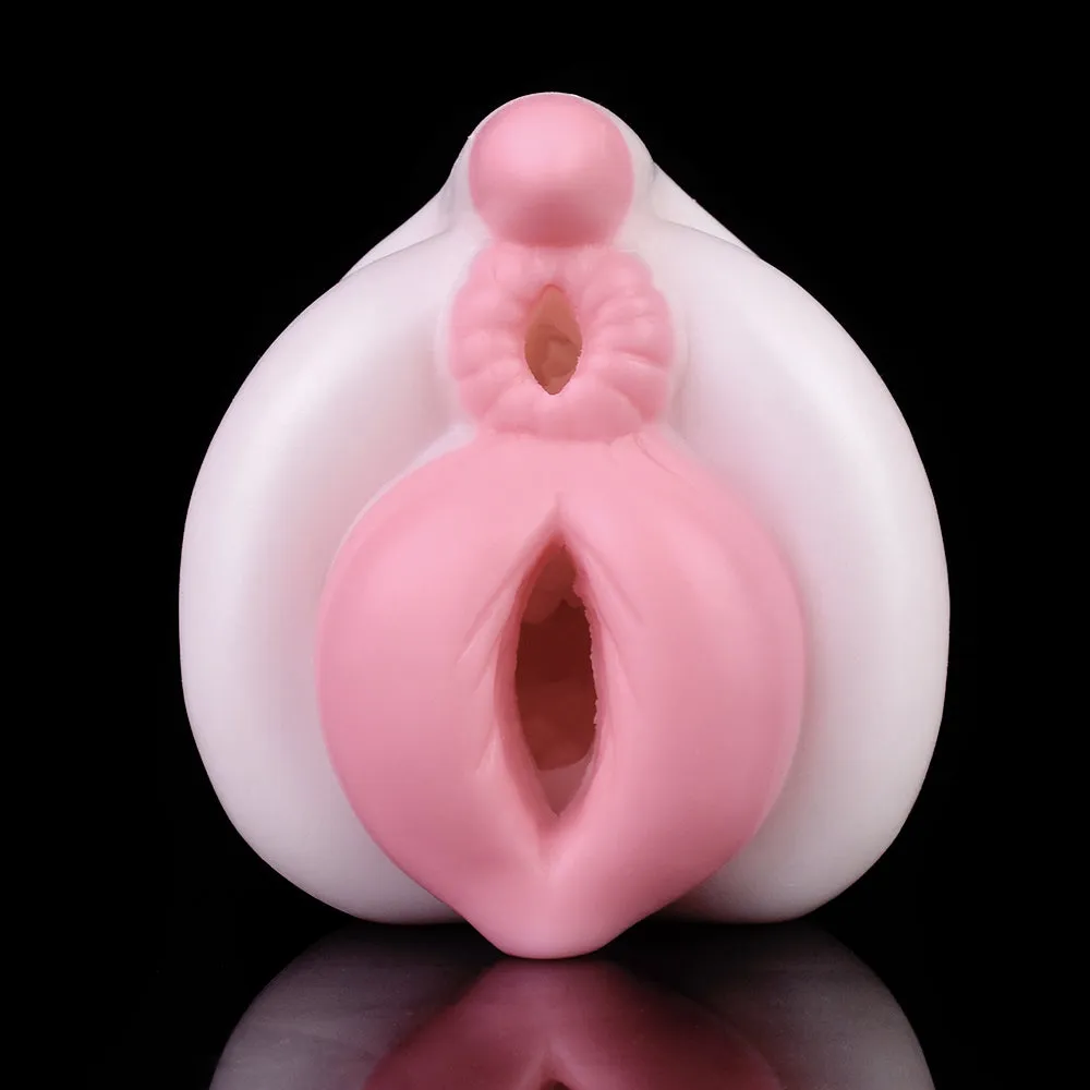 Fantasy Silicone Pocket Pussy Sex Toy for Men - Big Sprial Soft Double Vaginal Penis Massasger