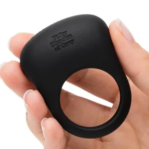 Fifty Shades of Grey - Sensation Rechargeable Vibrating Love Ring (Black)