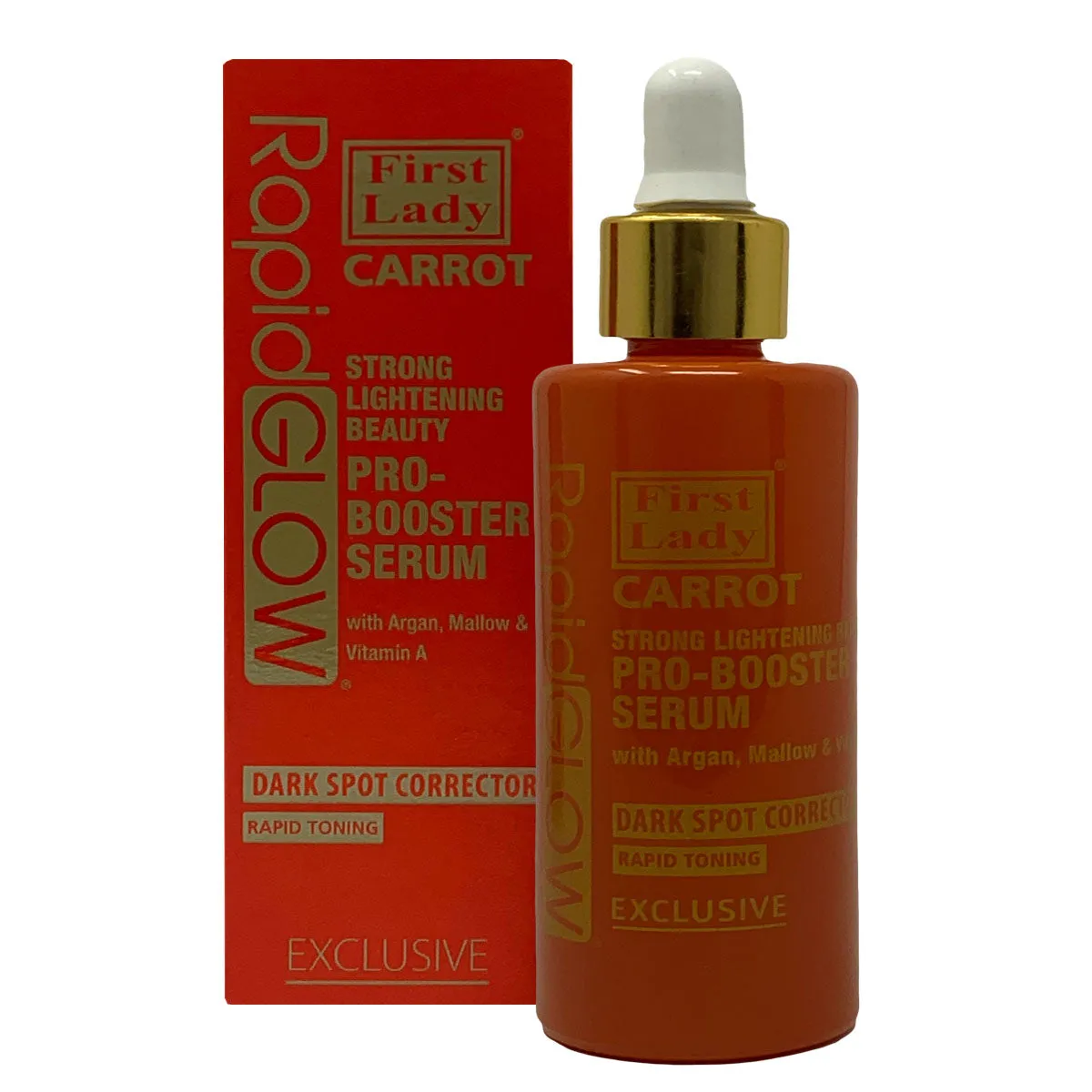 First Lady Rapid Glow Carrot Strong Lightening Beauty PRO Booster Serum (60ml)