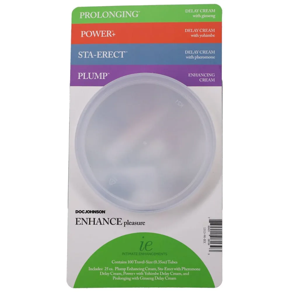 Intimate Enhancements Enhance Pleasure Gels Fishbowl Display - 100 Pieces