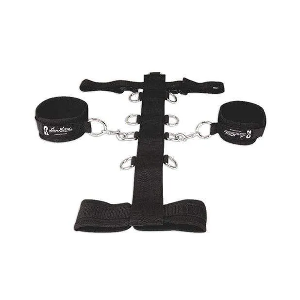 Lux Fetish - 3 pc Adjustable Neck and Wristraint Set (Black)