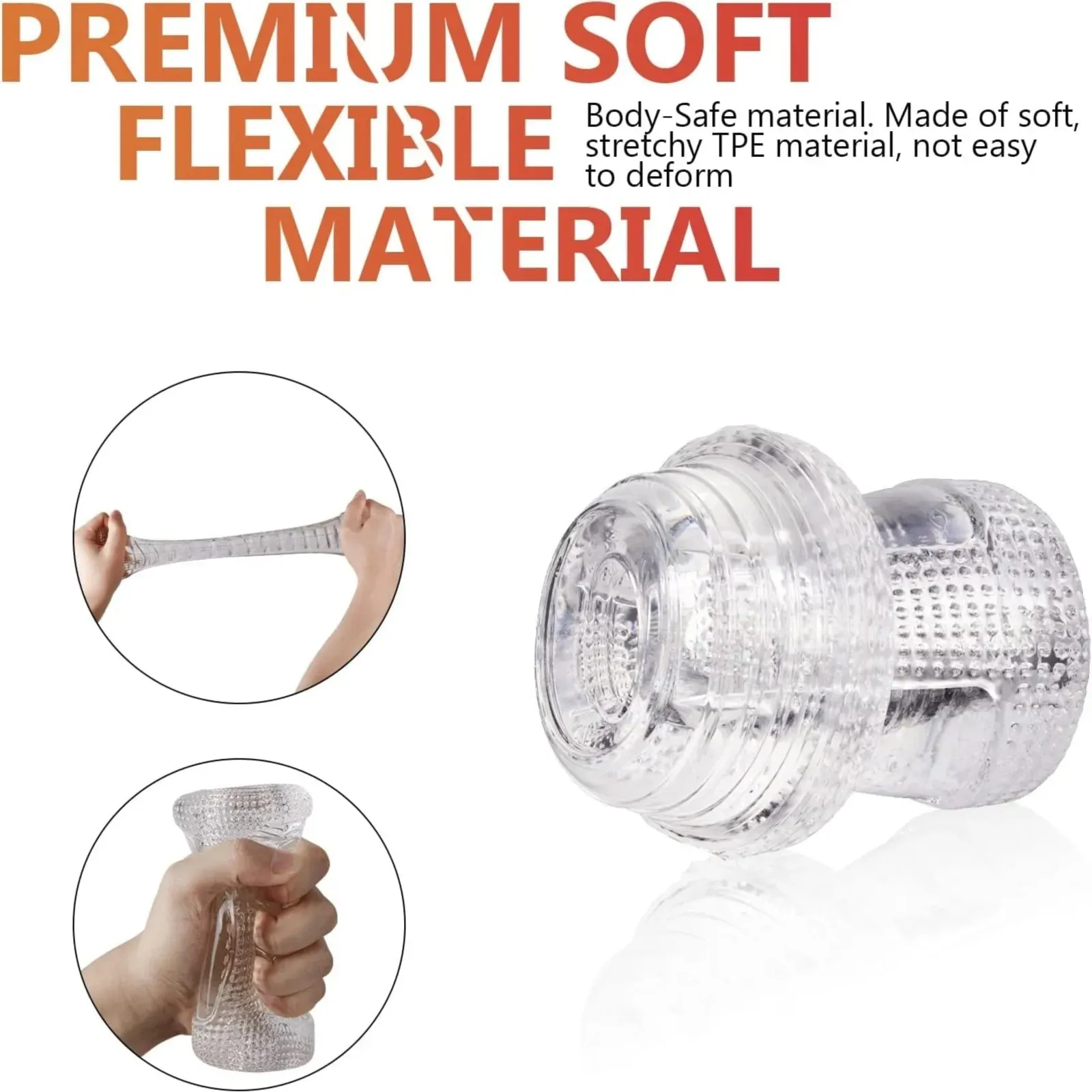 Masturbator Sleeve Transparent Open-Ended