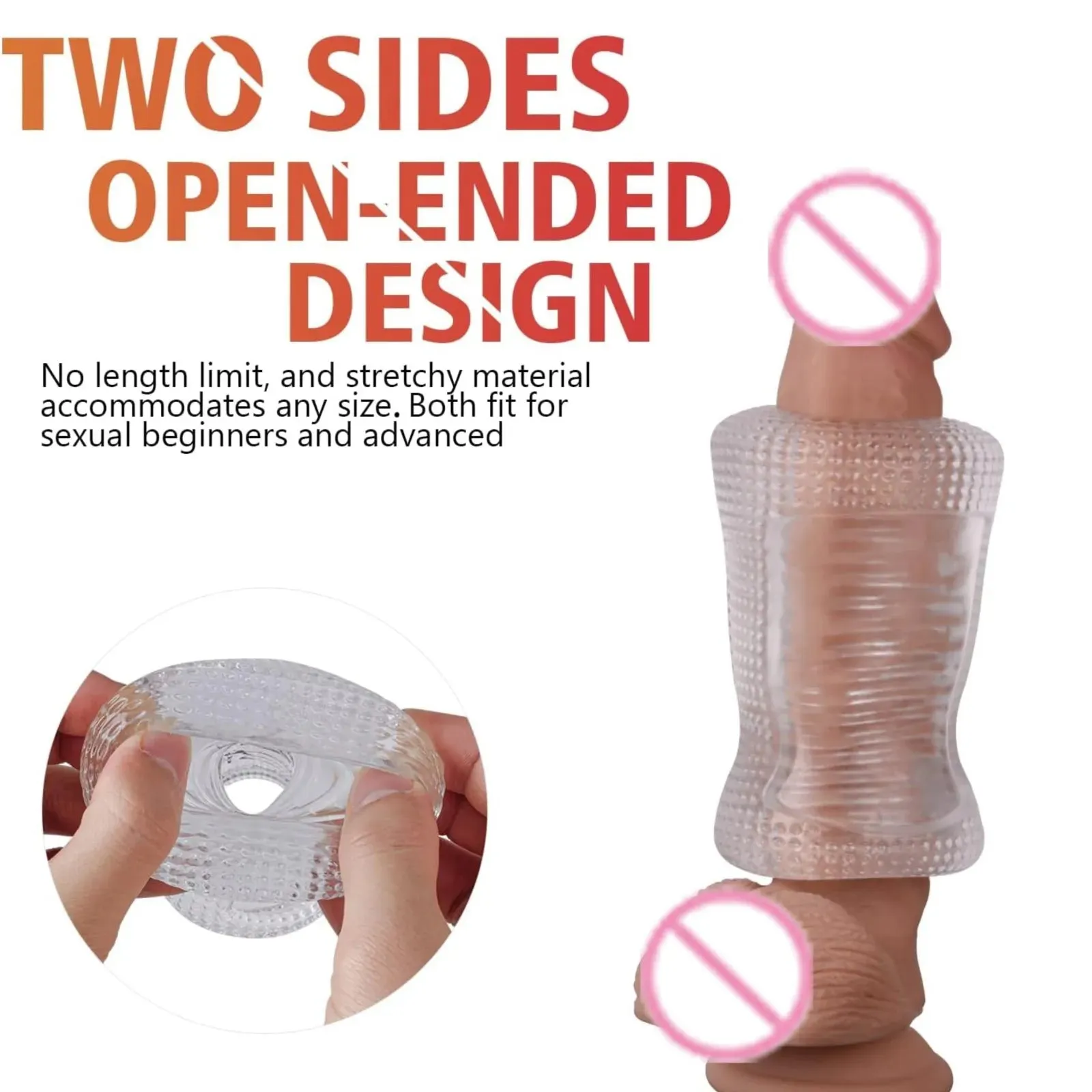 Masturbator Sleeve Transparent Open-Ended