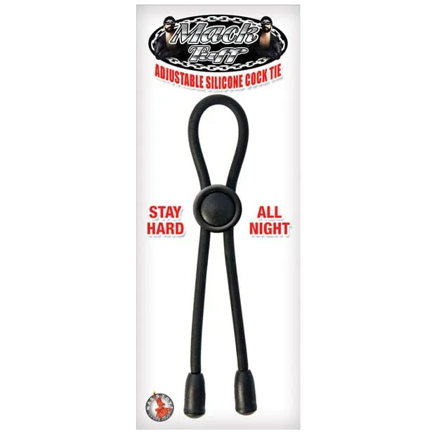 Nasstoys - Mack Tuff Adjustable Silicone Cock Tie Cock Ring (Black)