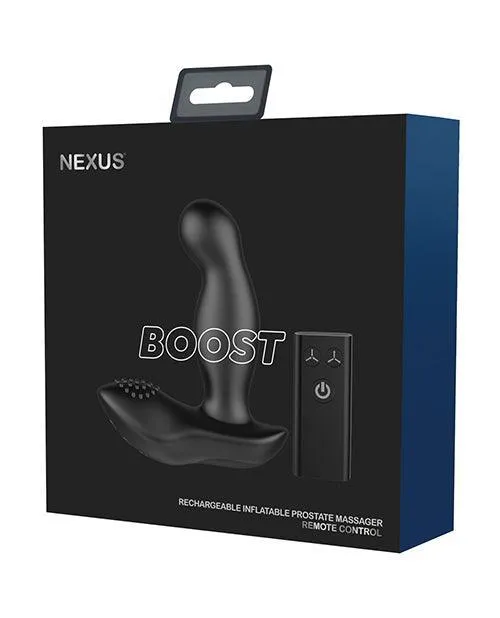 Nexus Boost Prostate Massager W-inflatable Tip - Black