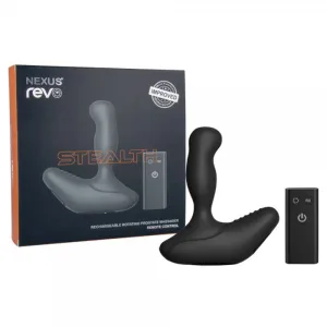 Nexus REVO STEALTH Remote Control Rotating Prostate Massager - Sleek Black Design for Ultimate Pleasure and Precision.