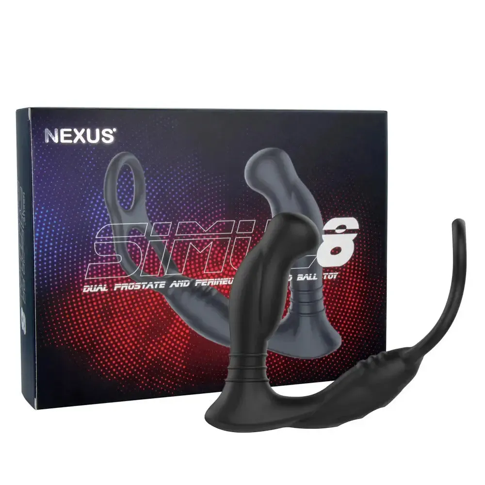 Nexus Silicone Black Rechargeable Dual Anal Cock Ring