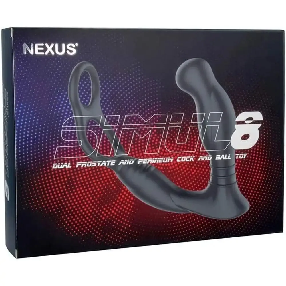 Nexus Silicone Black Rechargeable Dual Anal Cock Ring