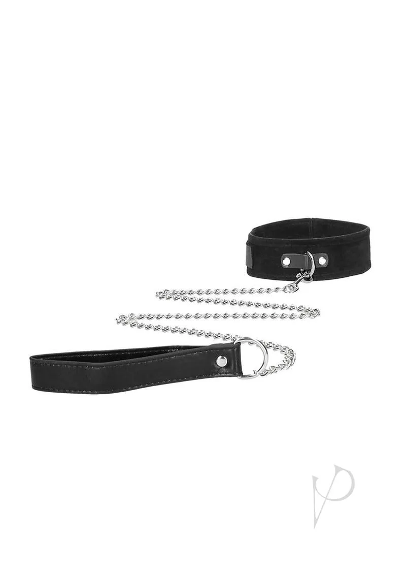 Ouch Velcro Collar Leash Hand Cuffs Blk