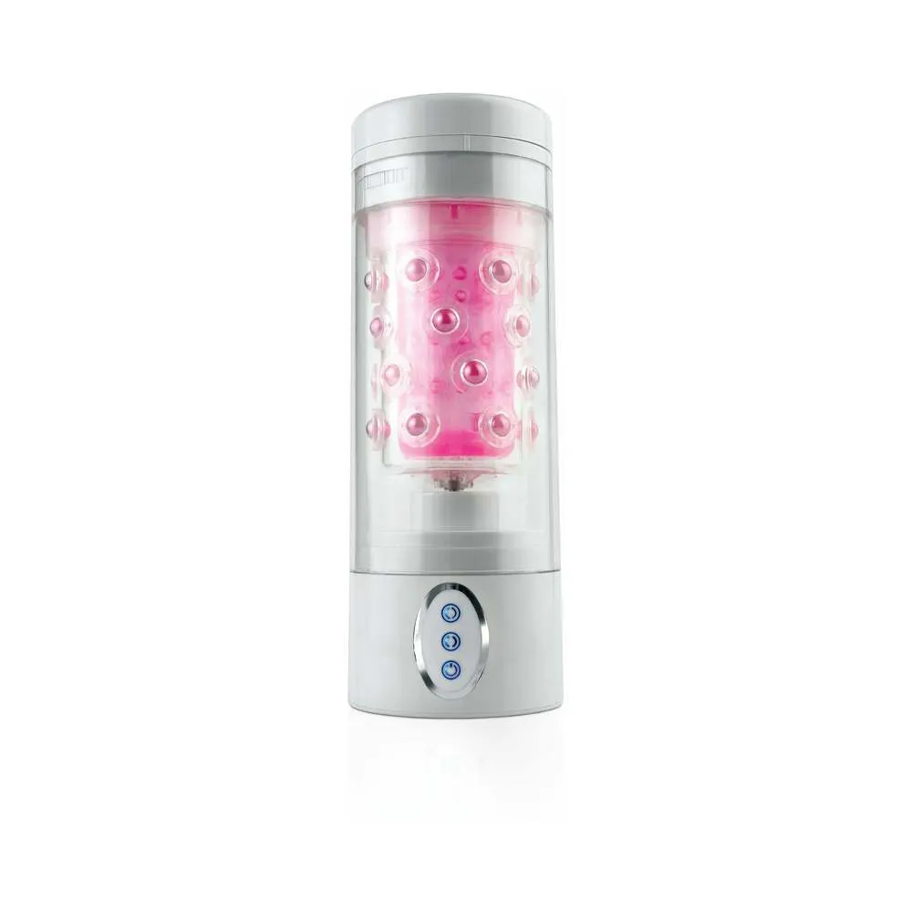 PDX Roto-Bator Pussy Rotating Masturbator Clear/Pink