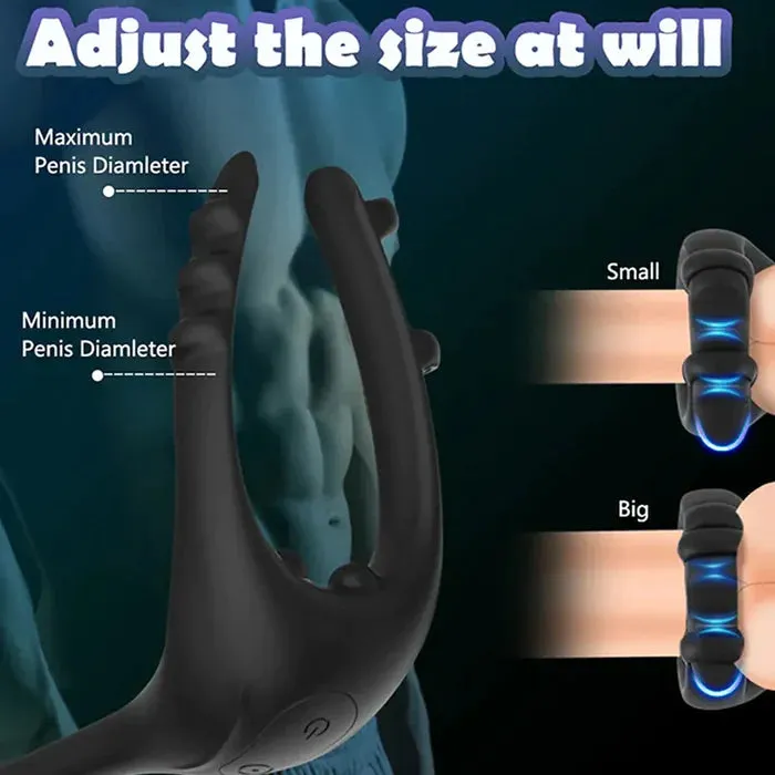 PR4 Adjustable Cock Ring Penis Preineum Prostate Stimulator