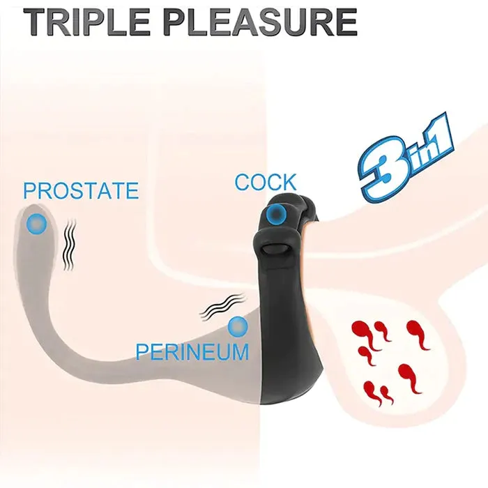 PR4 Adjustable Cock Ring Penis Preineum Prostate Stimulator