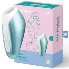 Satisfyer Love Breeze - Touch-Free Clitoral Stimulator with Vibration  - Ice Blue