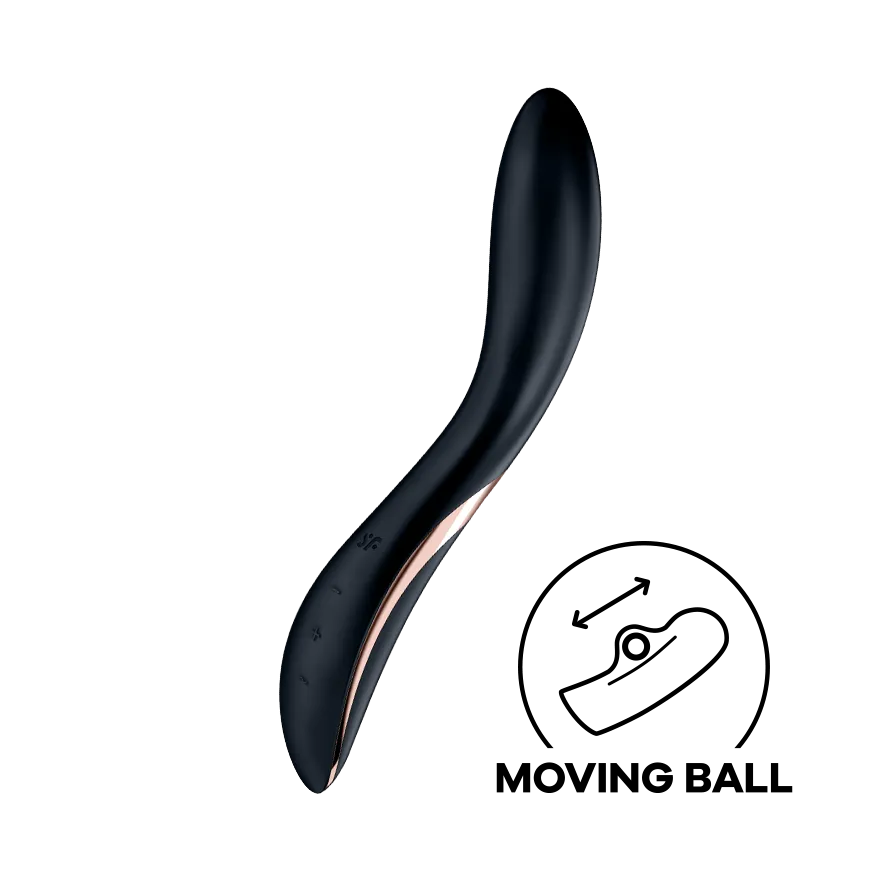 Satisfyer Rrrolling Explosion 12 Function G Spot Vibrator with Rolling Ball Stimulator Black