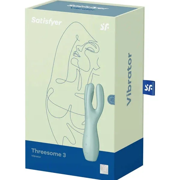 SATISFYER Threesome 3 Clitoral and Labia Stimulator - Mint