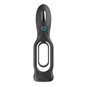 Shots Silicone Black Vibrating Rechargeable Cock Ring