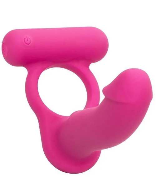 Silicone Rechargeable Double Diver Couples Ring - Pink