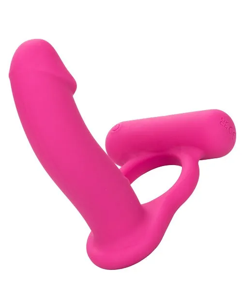 Silicone Rechargeable Double Diver Couples Ring - Pink