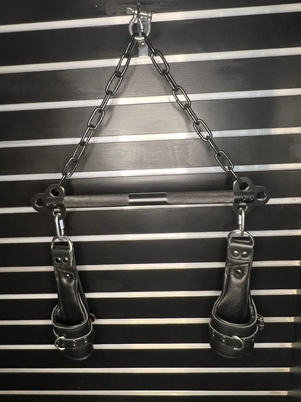 Suspension Cuffs Padded Leather Restraints Locking Buckle Bondage Wrist or Ankle Cuff BDSM Hanging Gear Kit Set - Pair