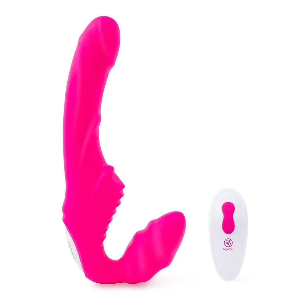 Together Strapless Remote Control Vibrator Pink