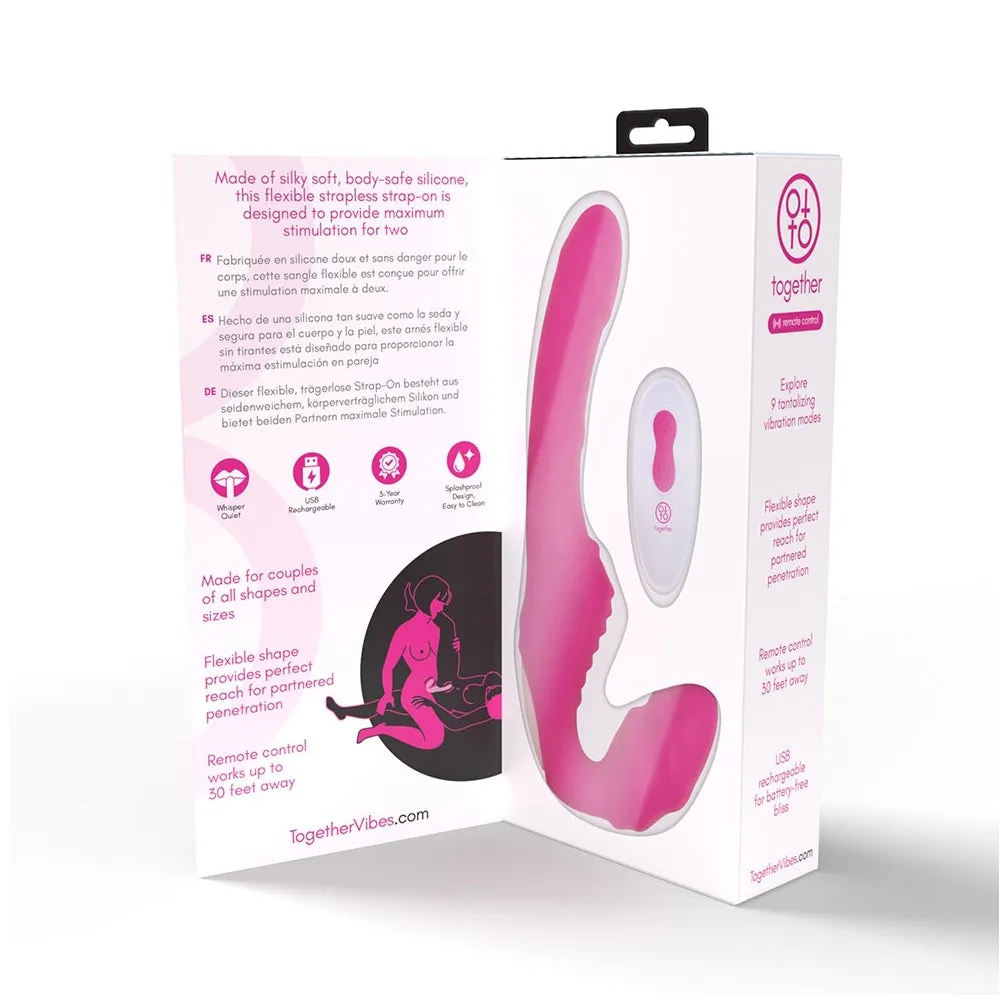 Together Strapless Remote Control Vibrator Pink