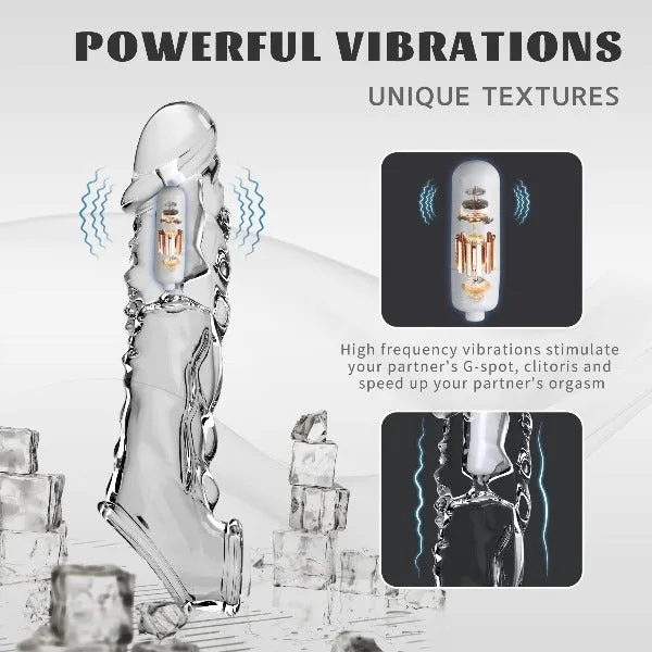 Vibrating Cock Sleeve Male Sex Toy - Cock Ring Delay Ejaculation Enhanced Sex Performance