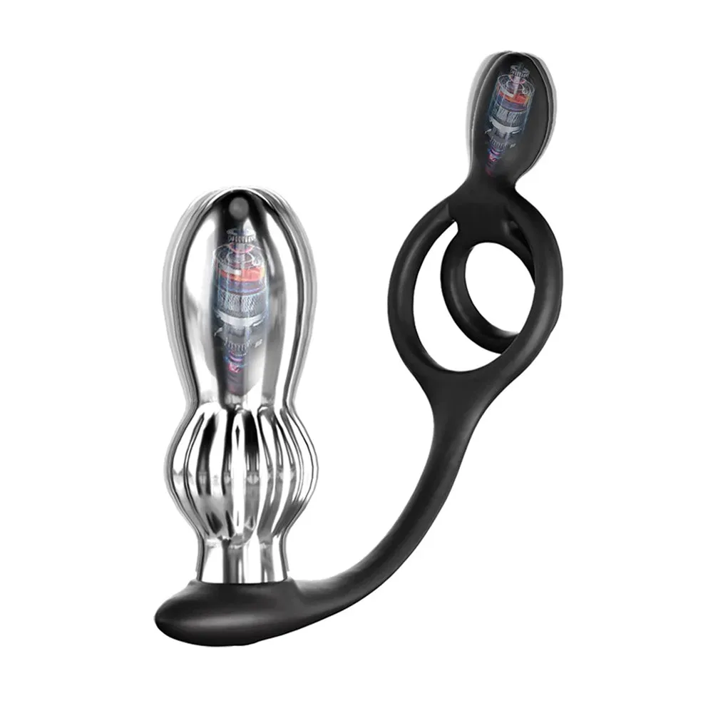 Vibrating Prostate Massager with Cock Ring with Remote