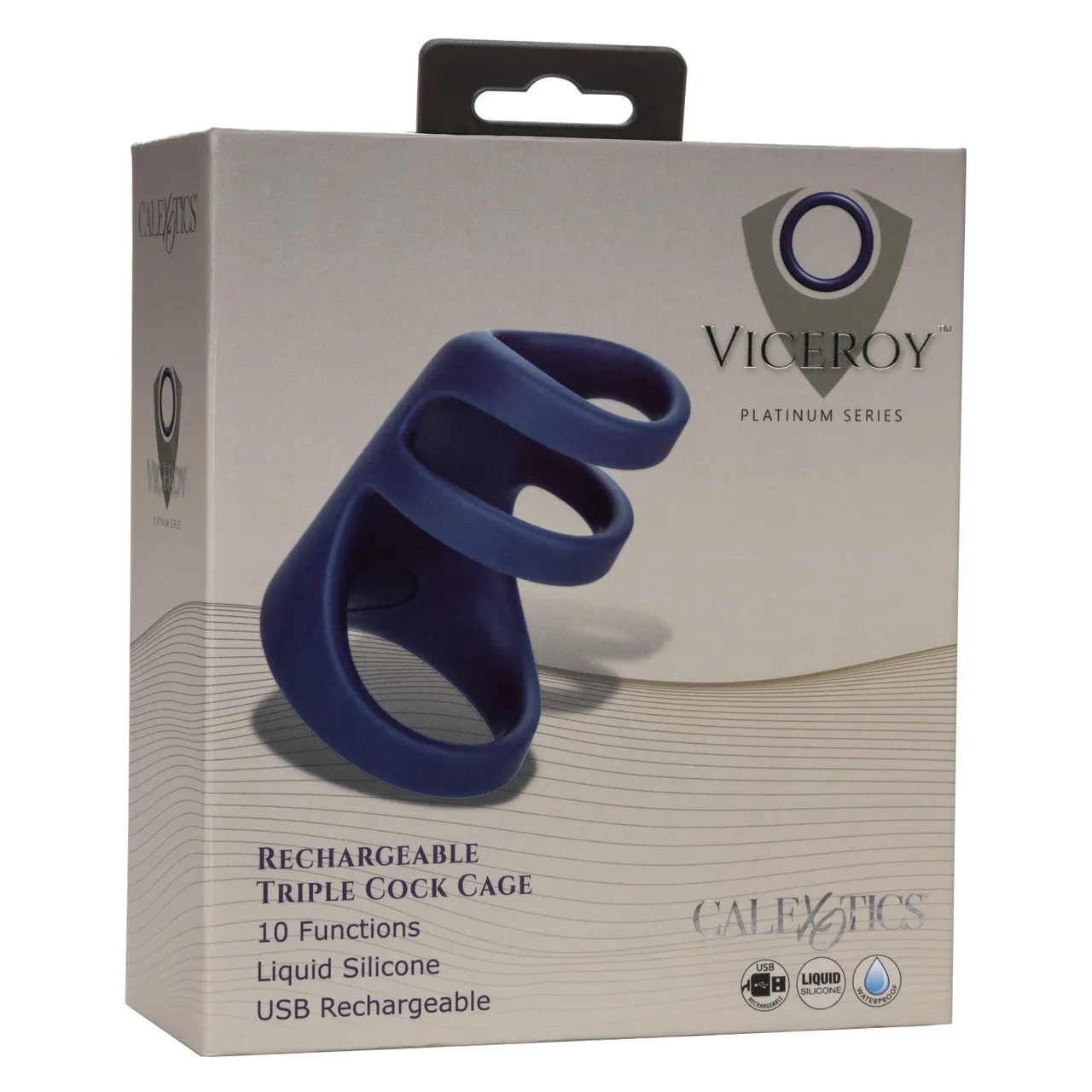 Viceroy Silicone Rechargeable Triple Cock Cage