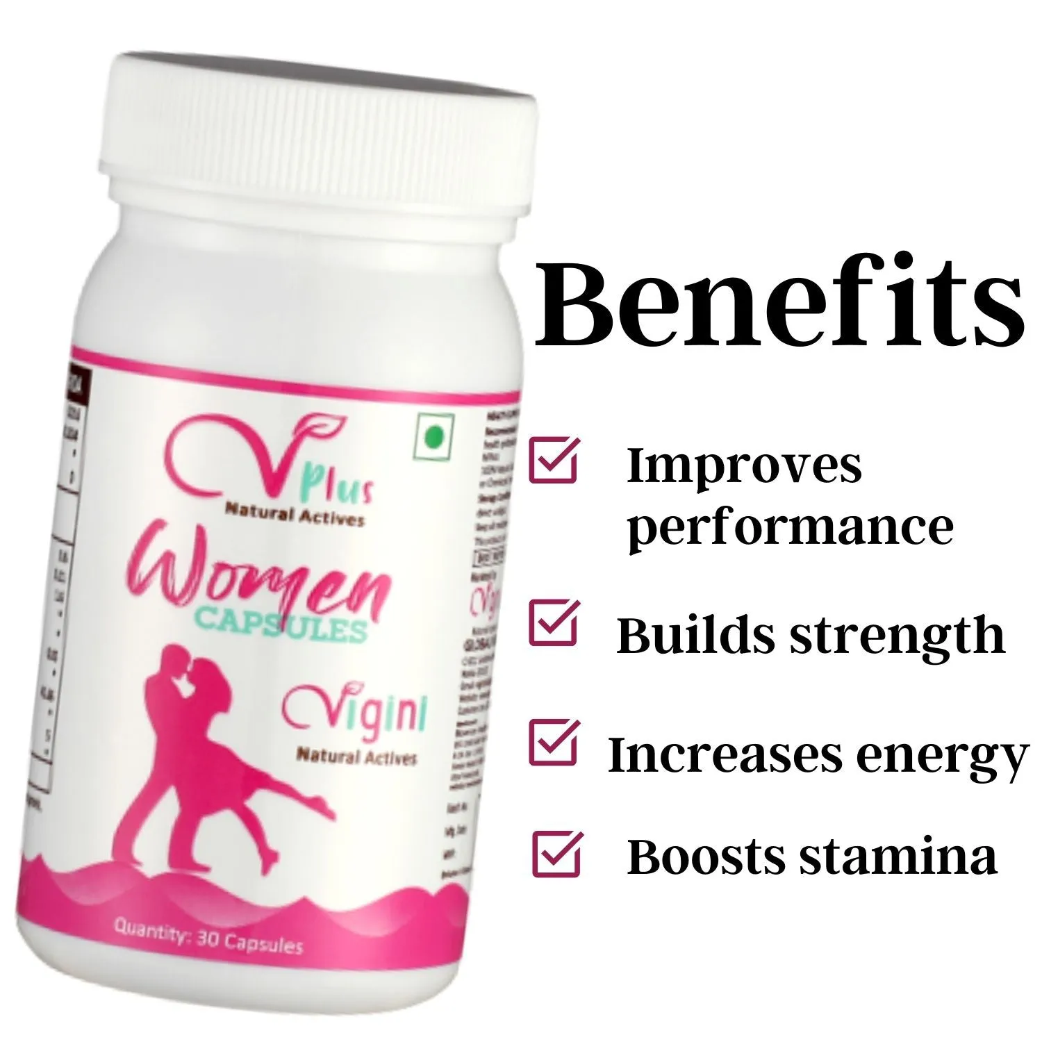 Vigini Vaginal V Tightening Whitening & Moisturizing Cream Gel & Performance Sexual Arousal Regain Increase Stamina Power Boster Capsules Testosterone Vigour Vitality Enhance For Women-100ml 30Caps