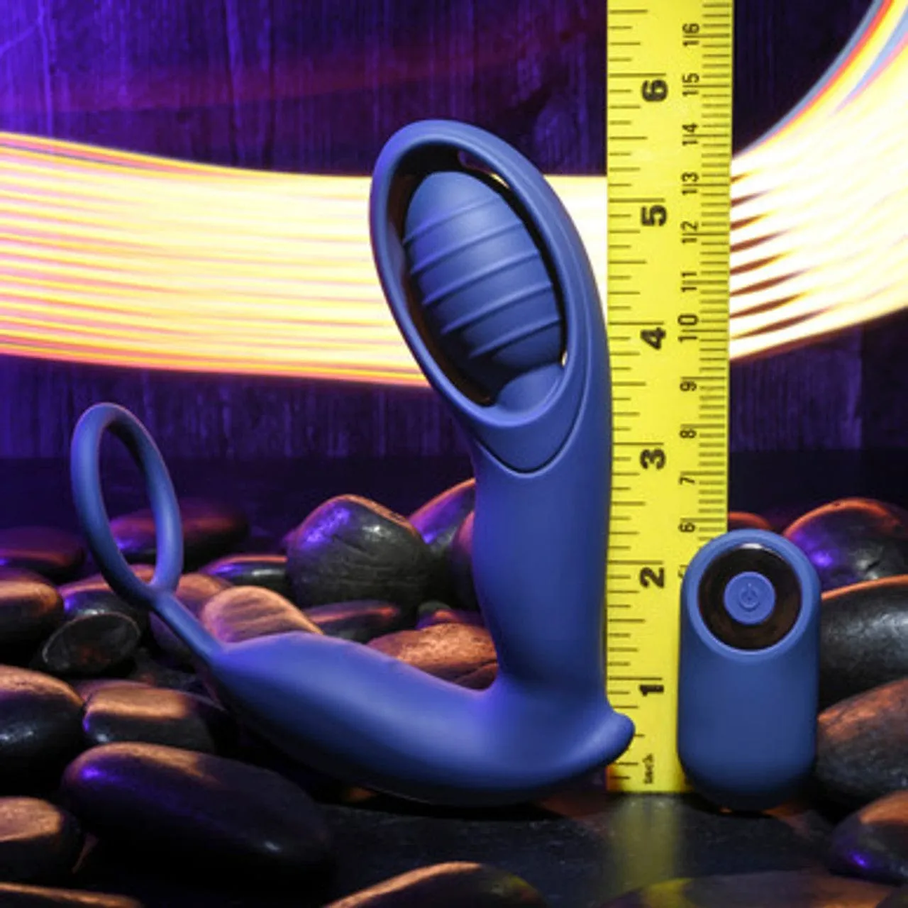 Zero Tolerance - Extra Mile Prostate Massager with Cock Ring (Blue)