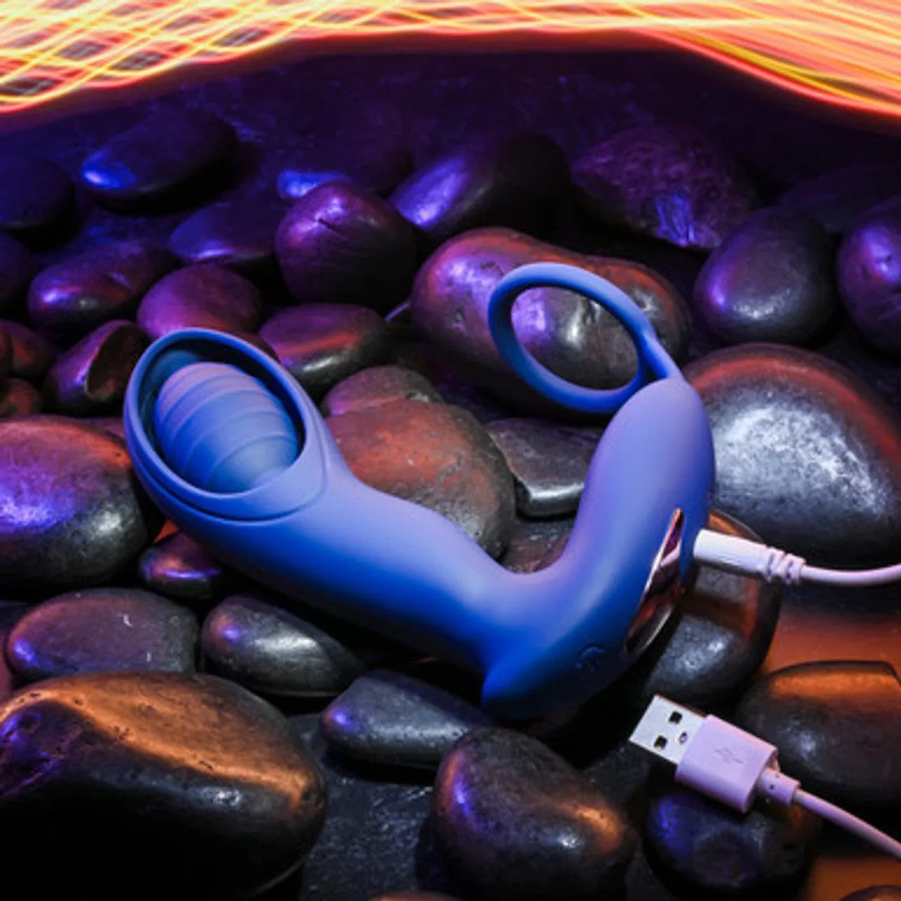 Zero Tolerance - Extra Mile Prostate Massager with Cock Ring (Blue)