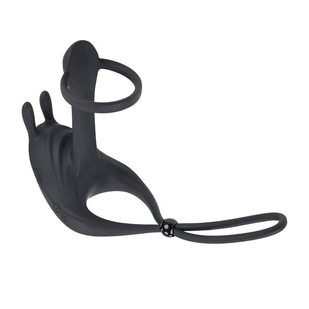 Zero Tolerance SADDLE UP - Black USB Rechargeable Vibrating Cock & Ball Rings