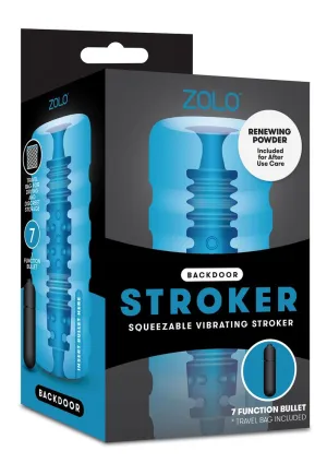 ZOLO Backdoor Stroker Squeezable Vibrating Masturbator with Bullet - Butt